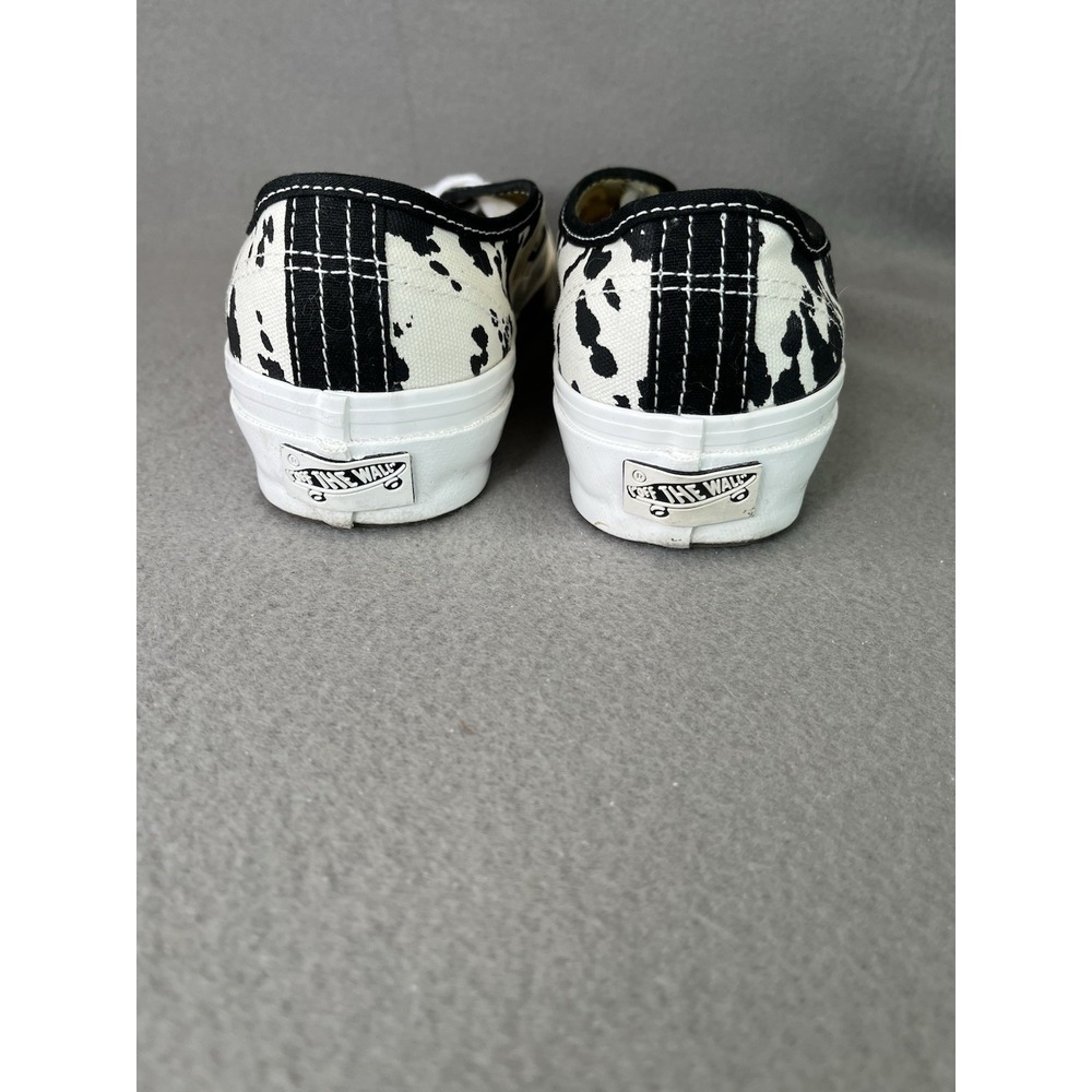 Vans Authentic Cow Print Black White Low Top Sneakers Mens 7.5 Women's 9 721356 - Picture 7 of 13